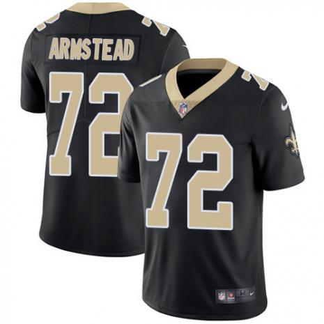 Men's New Orleans Saints #72 Terron Armstead Black Vapor Untouchable Limited Stitched NFL Jersey